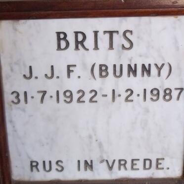 BRITS J.J.F. 1922-1987