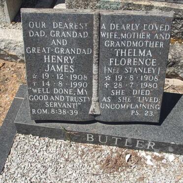 BUTLER Henry James 1908-1990 &amp; Thelma Florence STANLEY 1908-1980