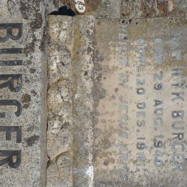 BURGER Jacoba Wilhelmina van Wyk 1940-1941
