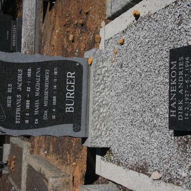 BURGER Stephanus Jacobus 1898-1968 &amp; Maria Magdalena MEISSENHEIMER 1898-1971