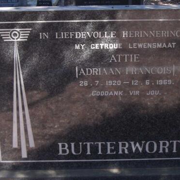 BUTTERWORTH Adriaan Francois 1920-1969