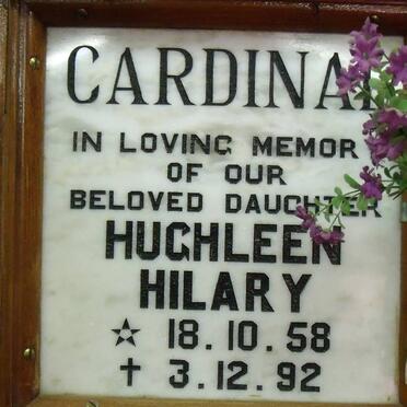 CARDINAL Hughleen Hilary 1958-1992