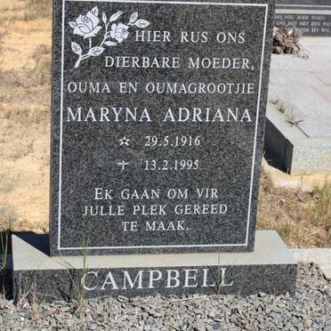 CAMPBELL Maryna Adriana 1916-1995