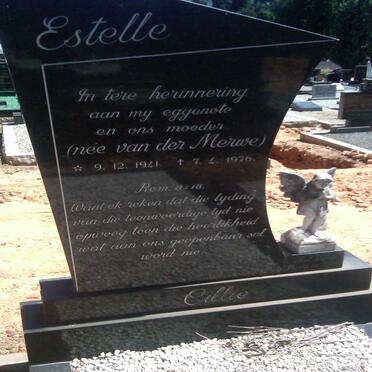 CILLIE Estelle nee VAN DER MERWE 1941-1976