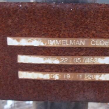 CLOETE Cor. Immelman 1932-2002