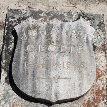 CLOETE Johanna 1922-1945