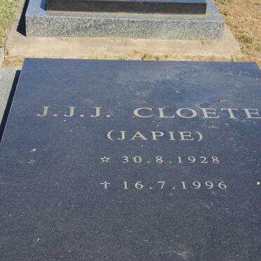 CLOETE J.J.J. 1928-1996