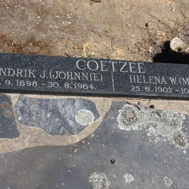 COETZEE Hendrik J. 1898-1964 &amp; Helena W. 1902-1970