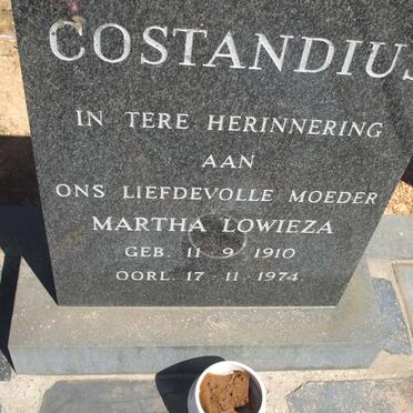 COSTANDIUS Martha Lowieza 1910-1974