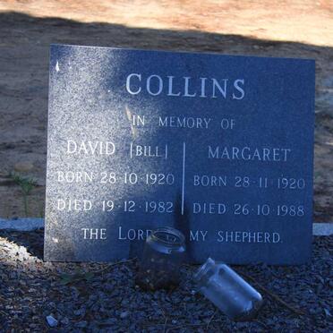 COLLINS David 1920-1982 &amp; Margaret 1920-1988