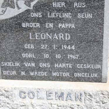 COLEMAN Leonard 1944-1967
