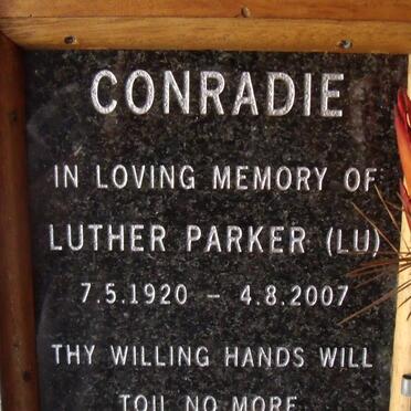 CONRADIE Luther Parker 1920-2007