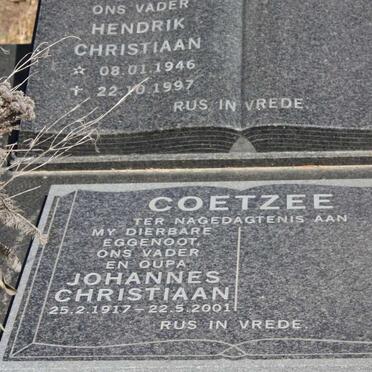 COETZEE Johannes Christiaan 1917-2001 :: COETZEE Hendrik Christiaan 1946-1997