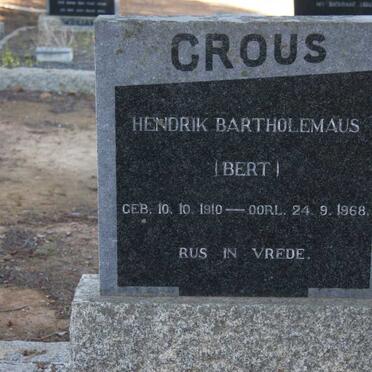 CROUS Hendrik Bartholemaus 1910-1968