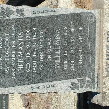 DEMPERS Hermanus 1896-1959 &amp; Wilhelmina 1903-1977