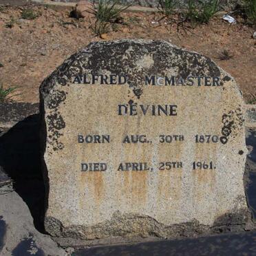 DEVINE Alfred McMaster 1870-1961