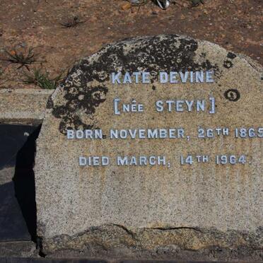 DEVINE Kate nee STEYN 1865-1964