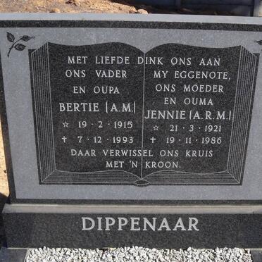 DIPPENAAR A.M. 1915-1993 &amp; A.R.M. 1921-1986