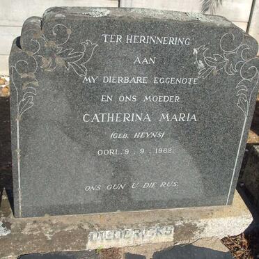 DIEDERICKS Catherina Maria nee HEYNS -1962