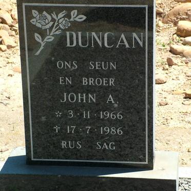 DUNCAN John A. 1966-1986
