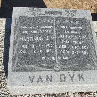 DÿK Marthinus J.P., van 1900-1961 &amp; Johanna M.TIGHY 1902-1988