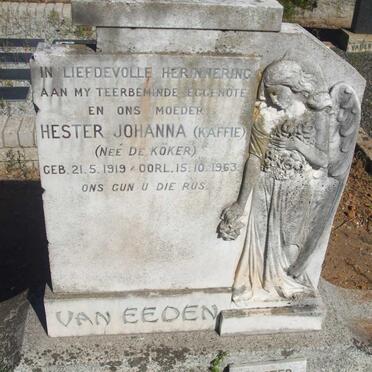 EEDEN Hester Johanna, van nee DE KOKER 1919-1963