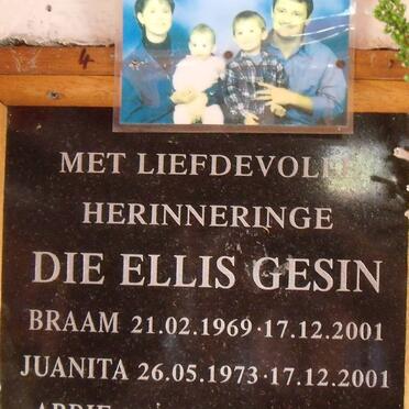 ELLIS Braam 1969-2001 &amp; Juanita 1973-2001 :: ELLIS Abrie 1998-2001 :: ELLIS Chrislé 2001-2001