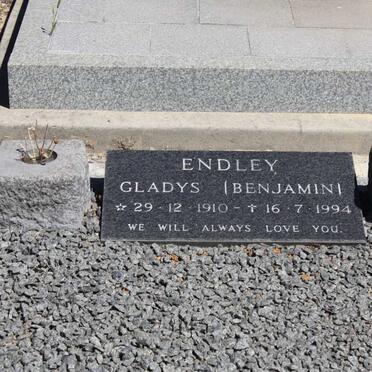 ENDLEY Gladys nee BENJAMIN 1910-1994