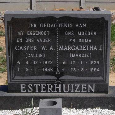 ESTERHUIZEN Casper W.A. 1922-1986 &amp; Margaretha J. 1925-1994