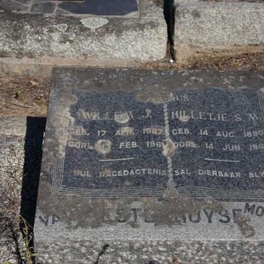 ESTERHUYSE Willem J. 1887-1961 &amp; Hilletje S.M. 1890-1961