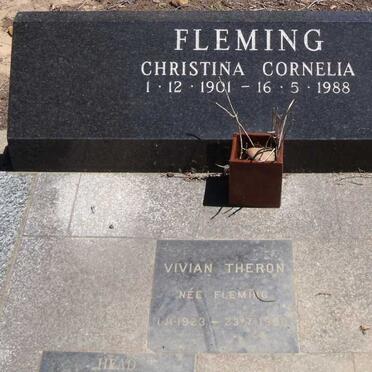 FLEMING Christina Cornelia 1901-1988 :: THERON Vivian nee FLEMING 1923-1990