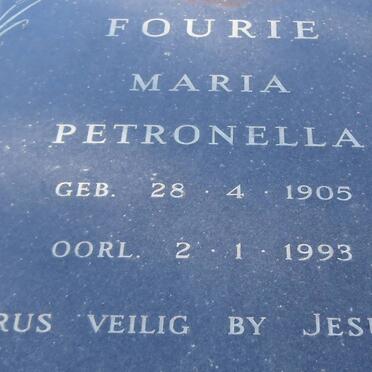 FOURIE Maria Petronella 1905-1993
