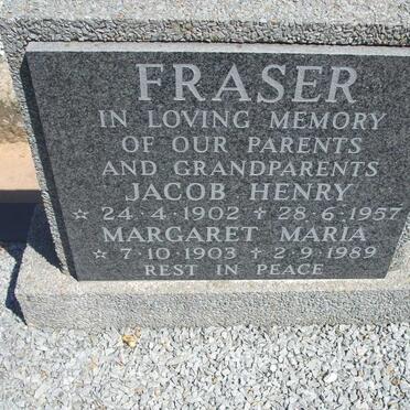 FRASER Jacob Daniel 1902-1957 &amp; Margaret Maria 1903-1989