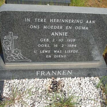 FRANKEN Annie 1928-1984