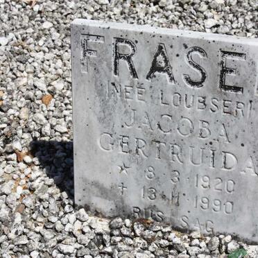 FRASER Jacoba Gertruida nee LOUBSER 1920-1990