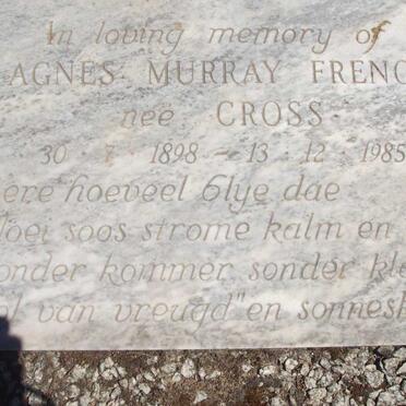 FRENCH Agnes Murray nee CROSS 1898-1985