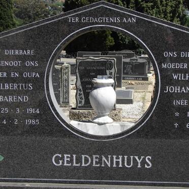 GELDENHUYS Albertus Barend 1914-1985 &amp; Wilhelmina Johanna Sophia LIEBENBERG 1921-1996