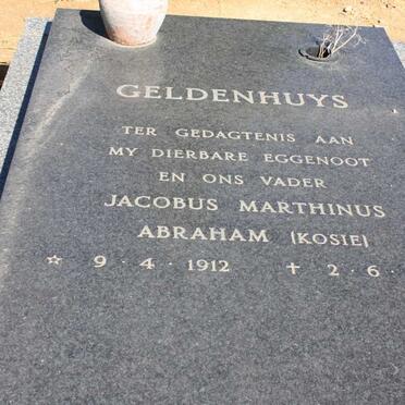 GELDENHUYS Jacobus Marthinus Abraham 1912-1985