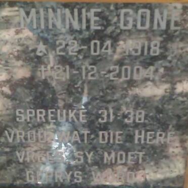 GONE Minnie 1918-2004