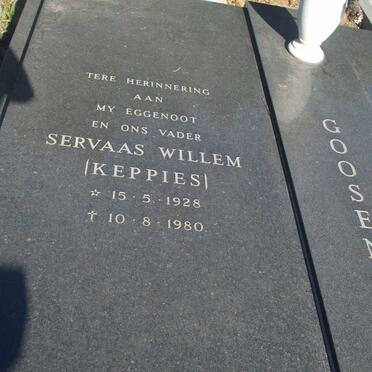 GOOSEN Servaas Willem 1928-1980