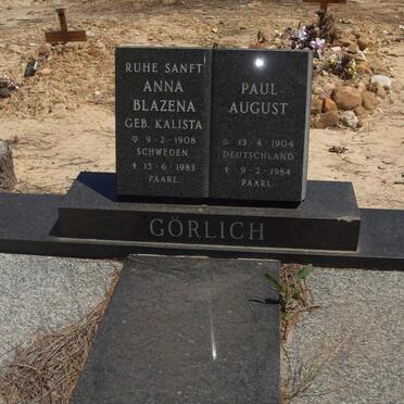 GÖRLICH Paul August 1904-1984 &amp; Anna Blazena KALISTA 1908-1983