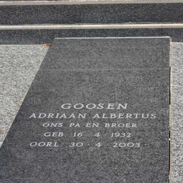 GOOSEN Adriaan Albertus 1932-2003