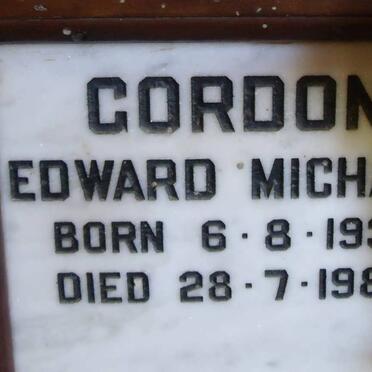 GORDON Edward Michael 1937-1989
