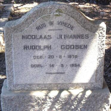 GOOSEN Nicolaas Johannes Rudolph 1875-1954