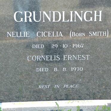 GRUNDLINGH Cornelis Ernest -1970 &amp; Nellie Cicelia SMITH -1967