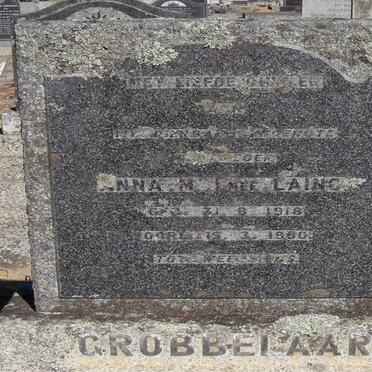 GROBBELAAR Anna M. nee LAING 1918-1950