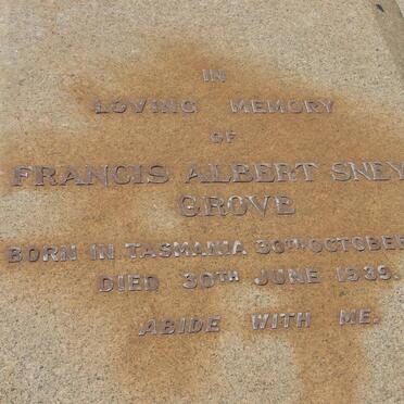 GROVE Francis Albert Sneyd 1859-1939