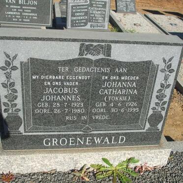 GROENEWALD Jacobus Johannes 1923-1980 &amp; Johanna Catharina 1926-1995