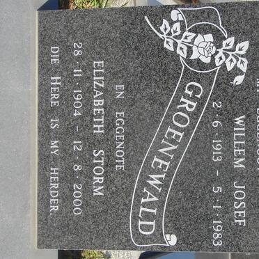 GROENEWALD Willem Josef 1913-1983 &amp; Elizabeth STORM 1904-2000