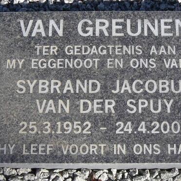 GREUNEN Sybrand Jacobus Van Der Spuy, van 1952-2009